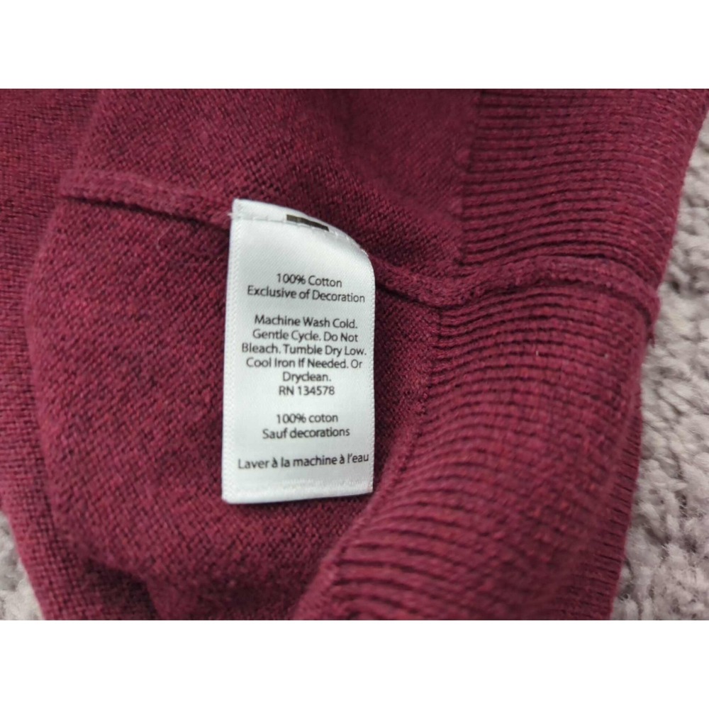 Vineyard Vines Sweater Mens XXL Red 1/4 Zip Pullover Long‎ Sleeve Logo Knit - Picture 6 of 8